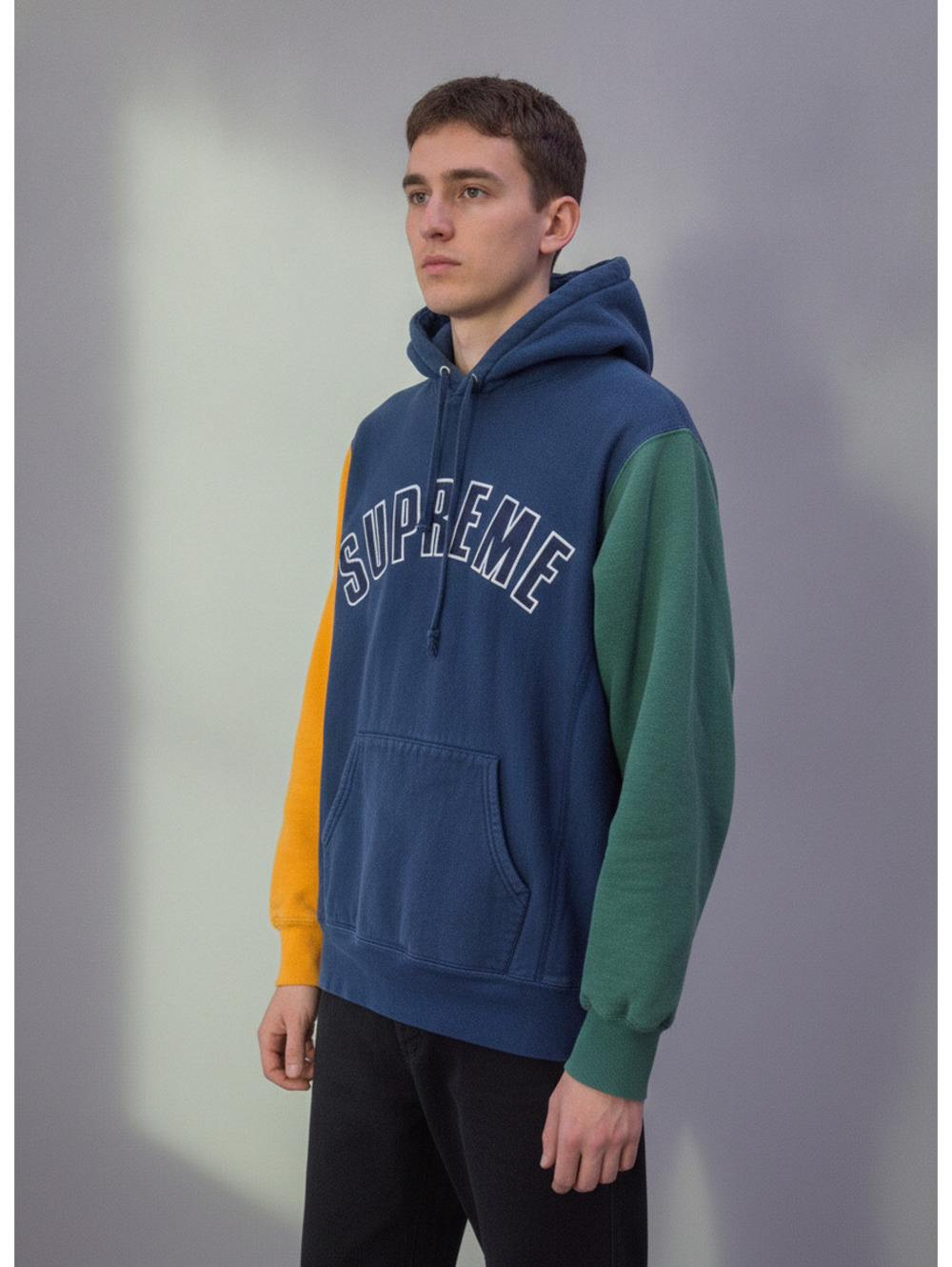 Supreme colorblock pullover hoodie